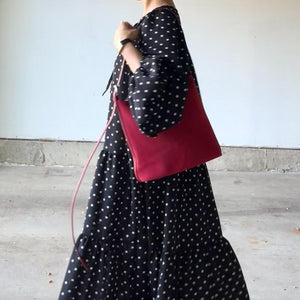 ドットスモッキングワンピース