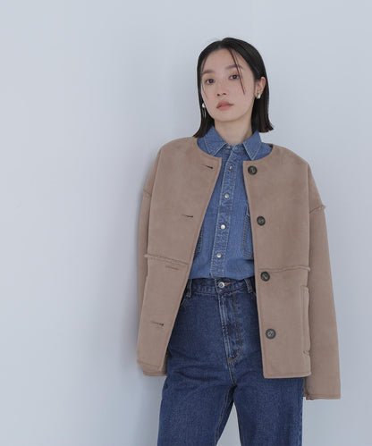 リバーシブルフェイクスウェードコート