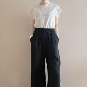 キャップスリーブシルケットTシャツ