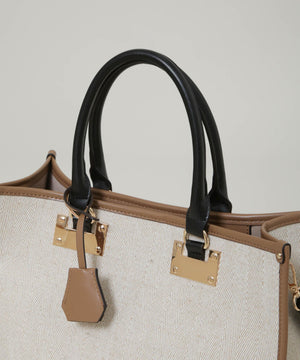 バイカラーキャンバスバッグ