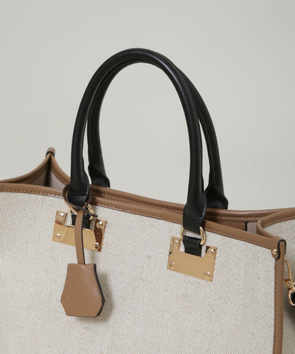 バイカラーキャンバスバッグ