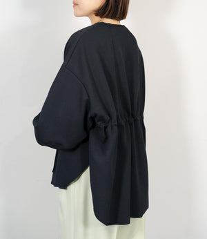 カットジョーゼットウエストマークブルゾン