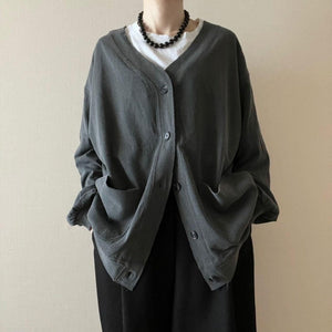 コットンジャージーオーバーカーディガン