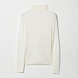 リブ タートルネック ニット