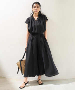 ヴィンテージシアー ギャザーワイドパンツ