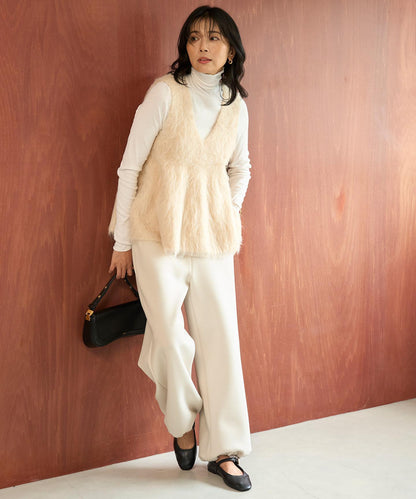 コットンカシミヤ タートルネックカットソー