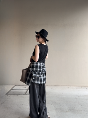 コットンチェックシャツ