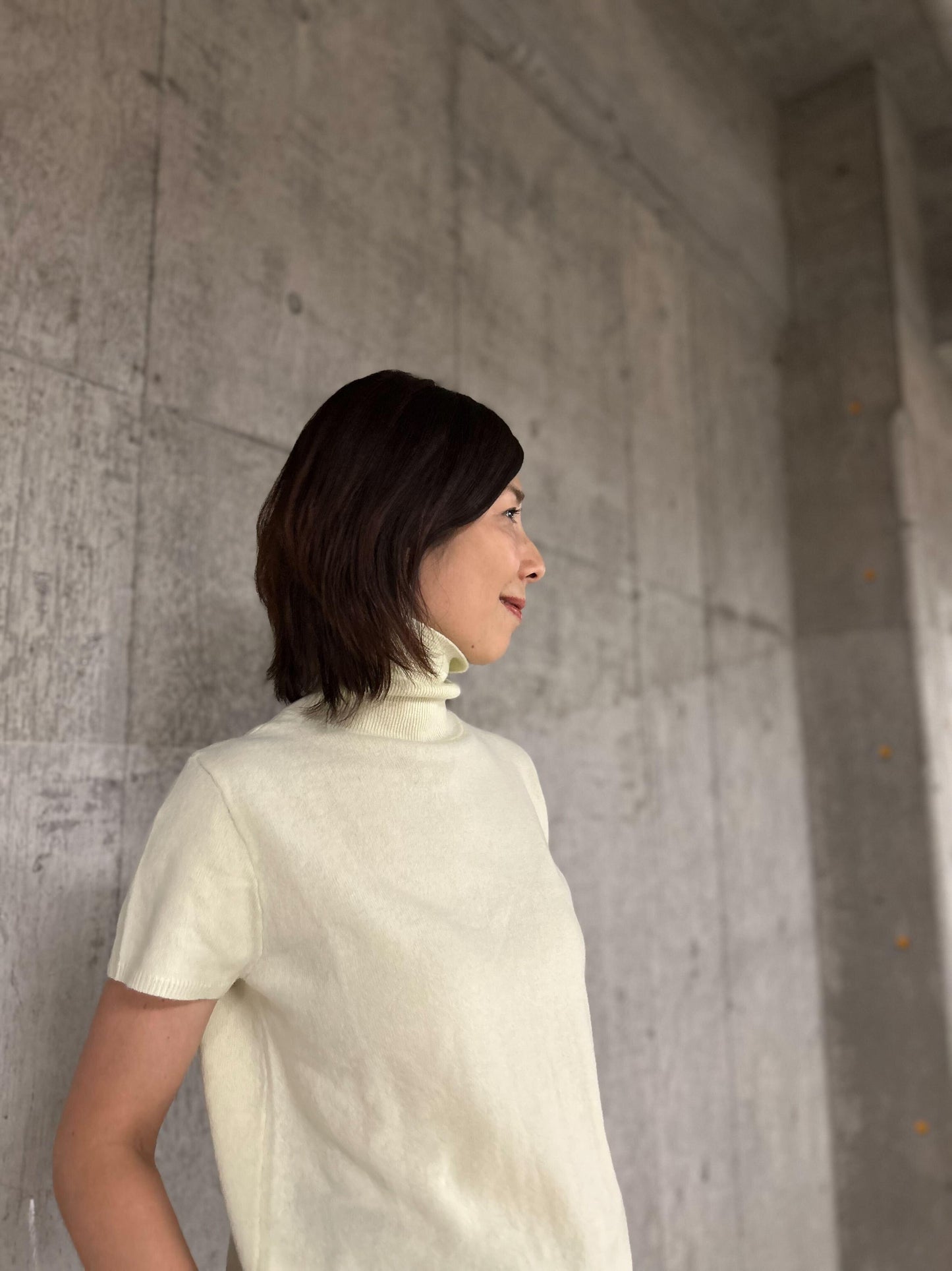 ハーフネック タートルネックニット