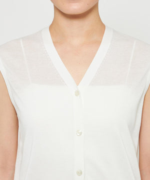 シアーニット ノースリーブベスト