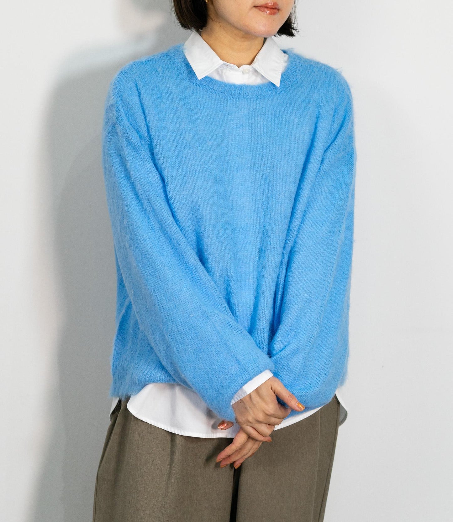 モヘアタッチアルパカブレンドニット