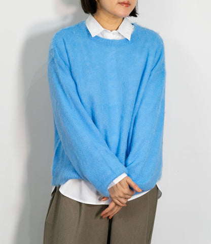 モヘアタッチアルパカブレンドニット