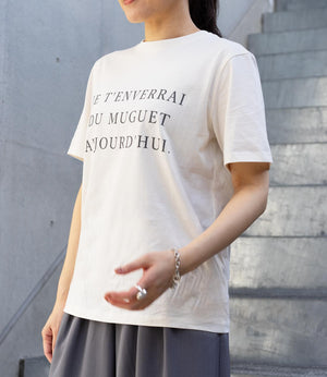 レタリングスリムTシャツ