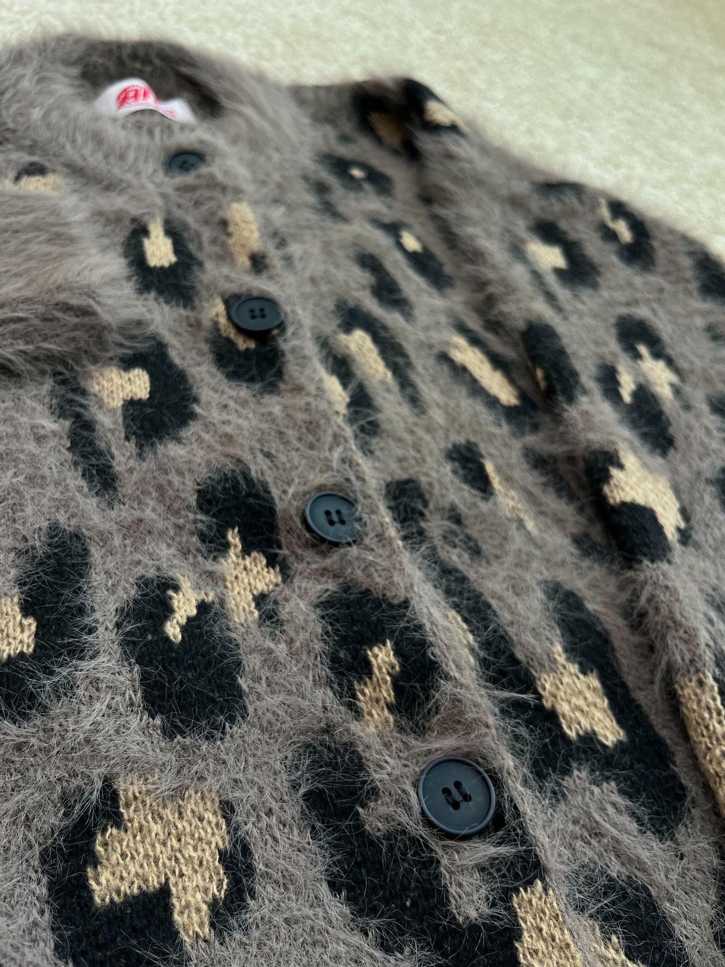 アンゴラレオパードカーディガン