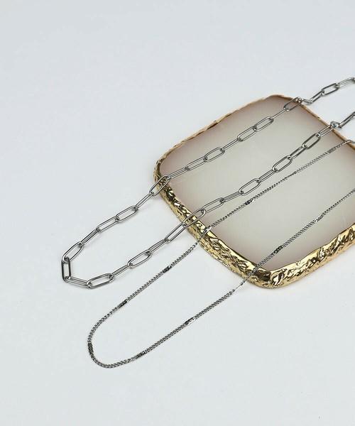 オーバルチェーンツインネックレス