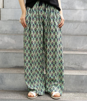 ボタニカルプリントイージーサマーパンツ