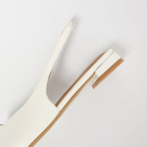 ポインテッド Vカットバー スリングバックシューズ / サンダル / パンプス