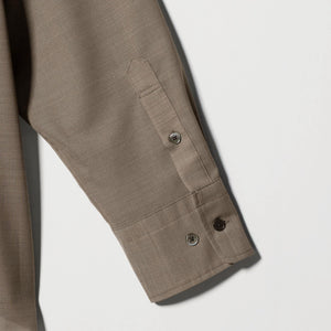 シアー レギュラーカラー ソリッドシャツ