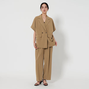 【WEB限定 Wardrobe DAILY MINIMAL】ハーフスリーブ ドルマンジャケット -ウォッシャブル-