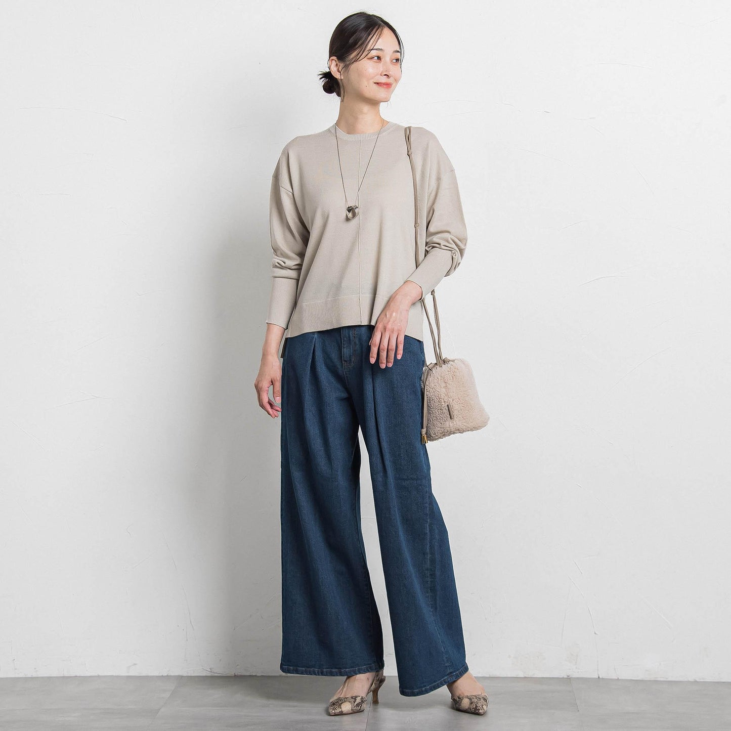 【WEB限定】【VIOLAd'ORO】ボア巾着ミニバッグ　ELMO / V-8925