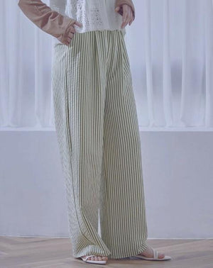 ストライプイージーパンツ