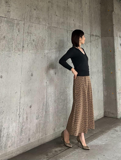 ホルターネックニットアンサンブル