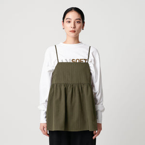 ポリエステルジャガード レイヤードキャミソール