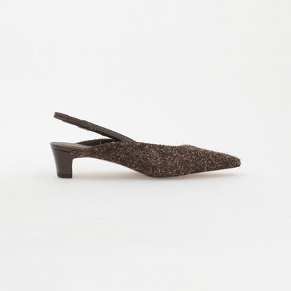 スクエアバックベルト パンプス40↓↑