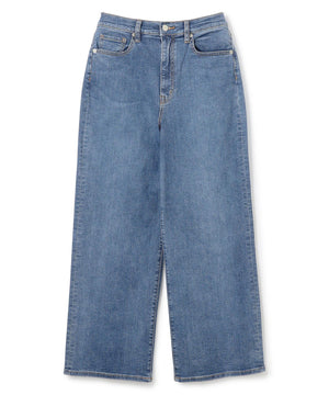 撥水 ワイドストレートデニム