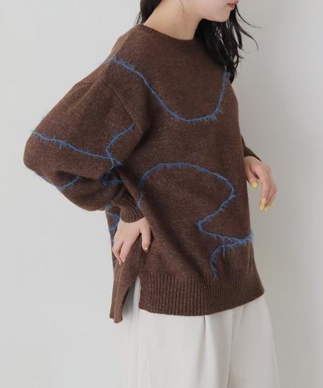 ニュアンスラインニット