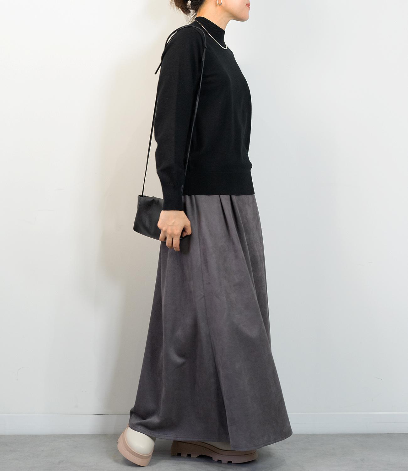 スウェードフレアスカート