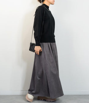 スウェードフレアスカート