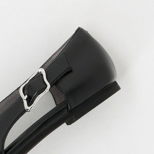 サイド バックル フラットシューズ