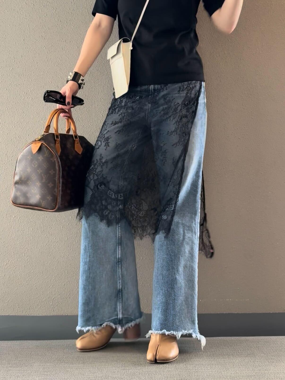 レイヤードエプロンスカート