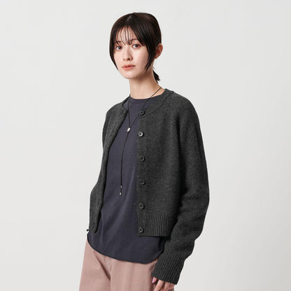 ウールニット ショートカーディガン