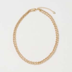 2連 ミックスチェーン 3WAY ネックレス