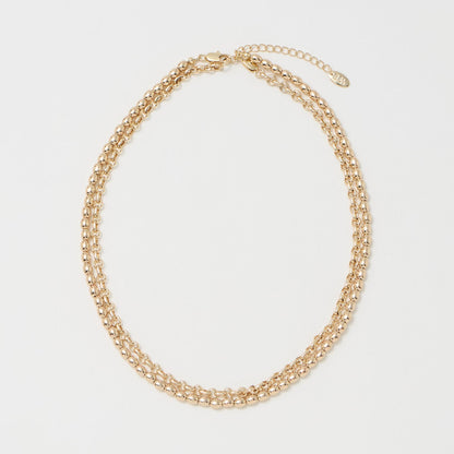 2連 ミックスチェーン 3WAY ネックレス