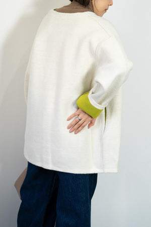 バイカラーミドルコーディガン