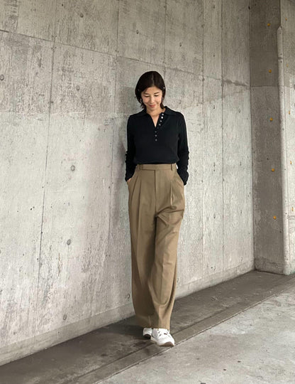 ポロニットリブプルオーバー