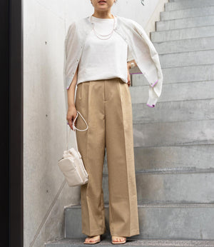 バイカラーシアーニットカーディガン