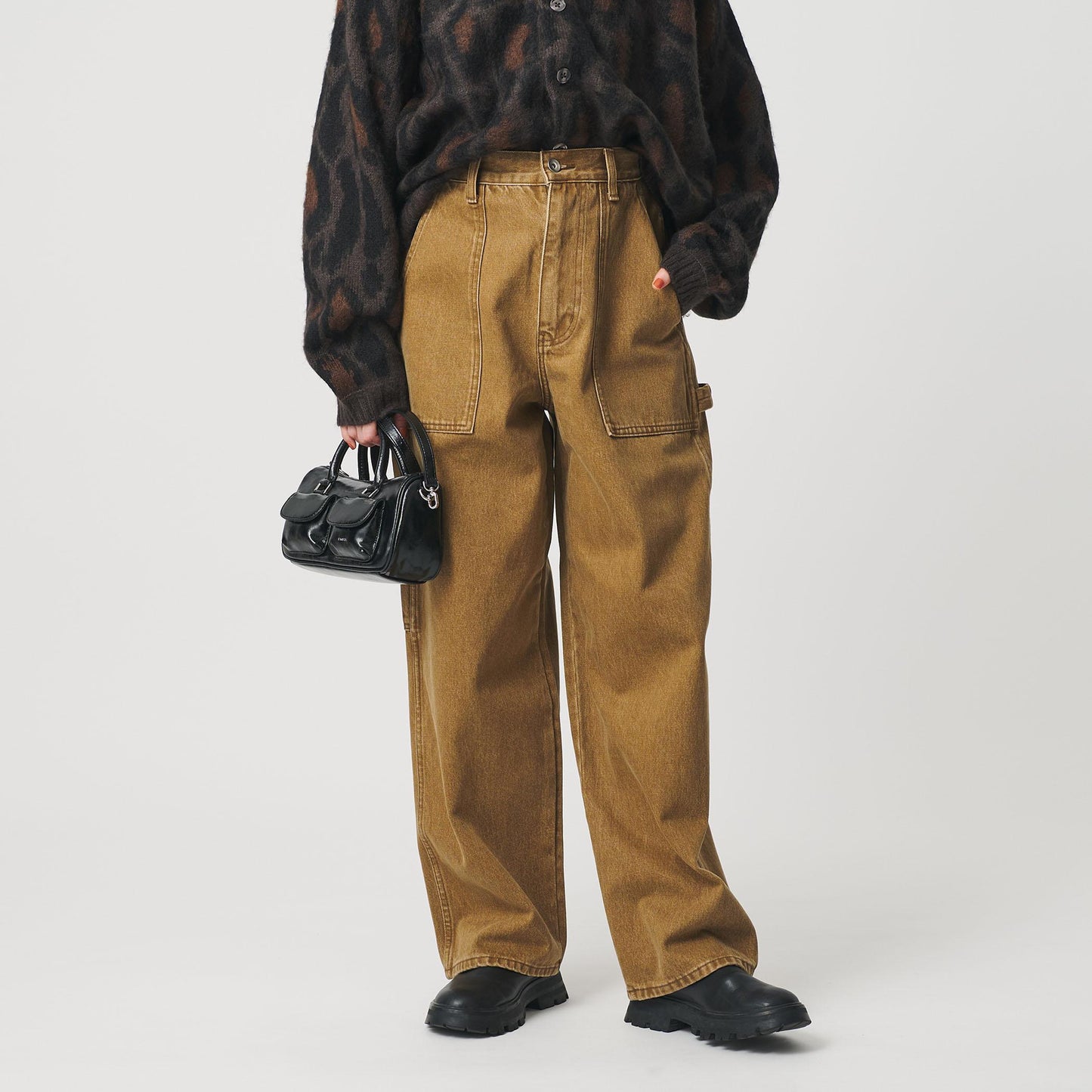 コットンデニム ペインターパンツ