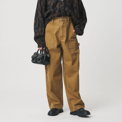 コットンデニム ペインターパンツ