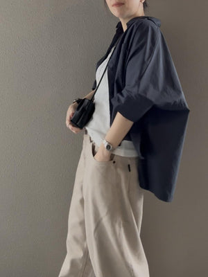 cropped relax shirt refine