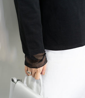 ポイントカラーロングTシャツ