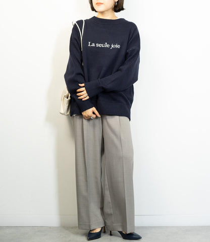 センタープレスストレートパンツ