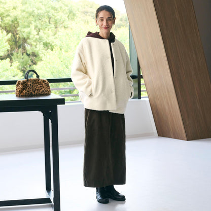 ブークレ ノーカラーブルゾン