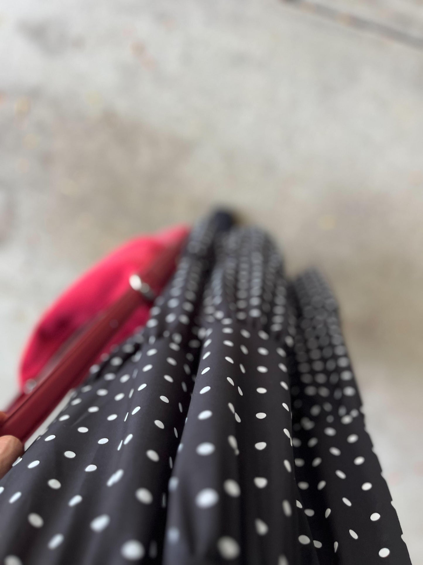 ドットスモッキングワンピース