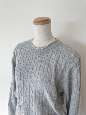 コンパクトケーブルニット