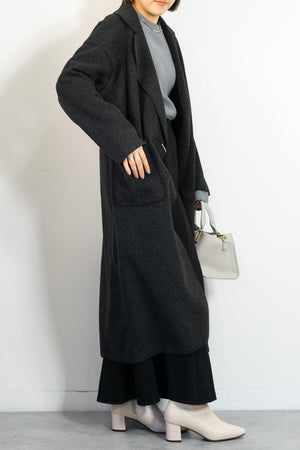 ニットパイルチェスターコート