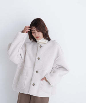 リバーシブルフェイクスウェードコート