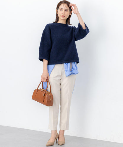 コットンタッチシャーティング刺繍入り ブラウス